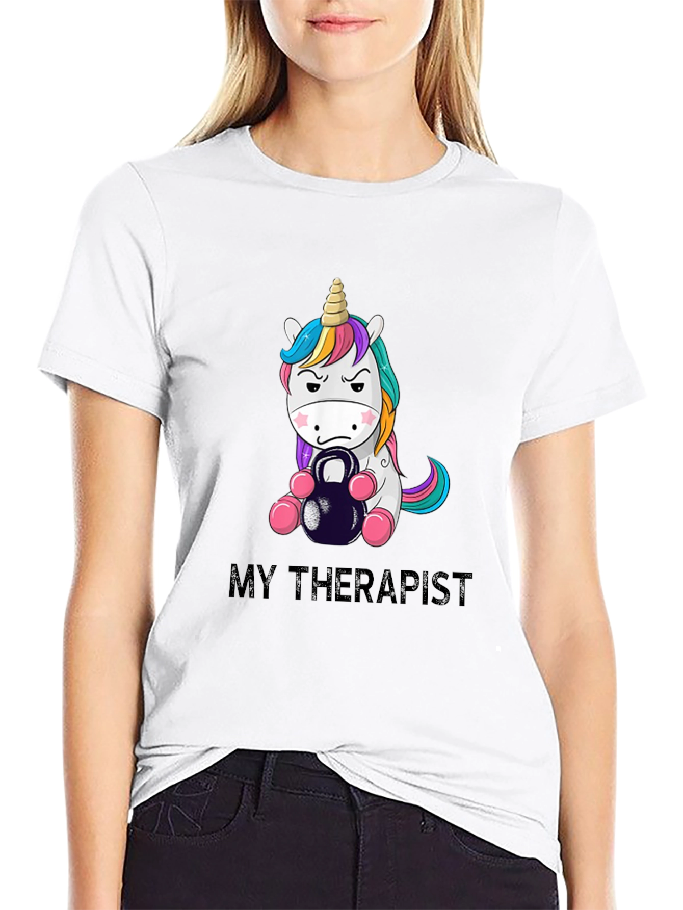 My Therapist Unicorn Kettlebell T-Shirt