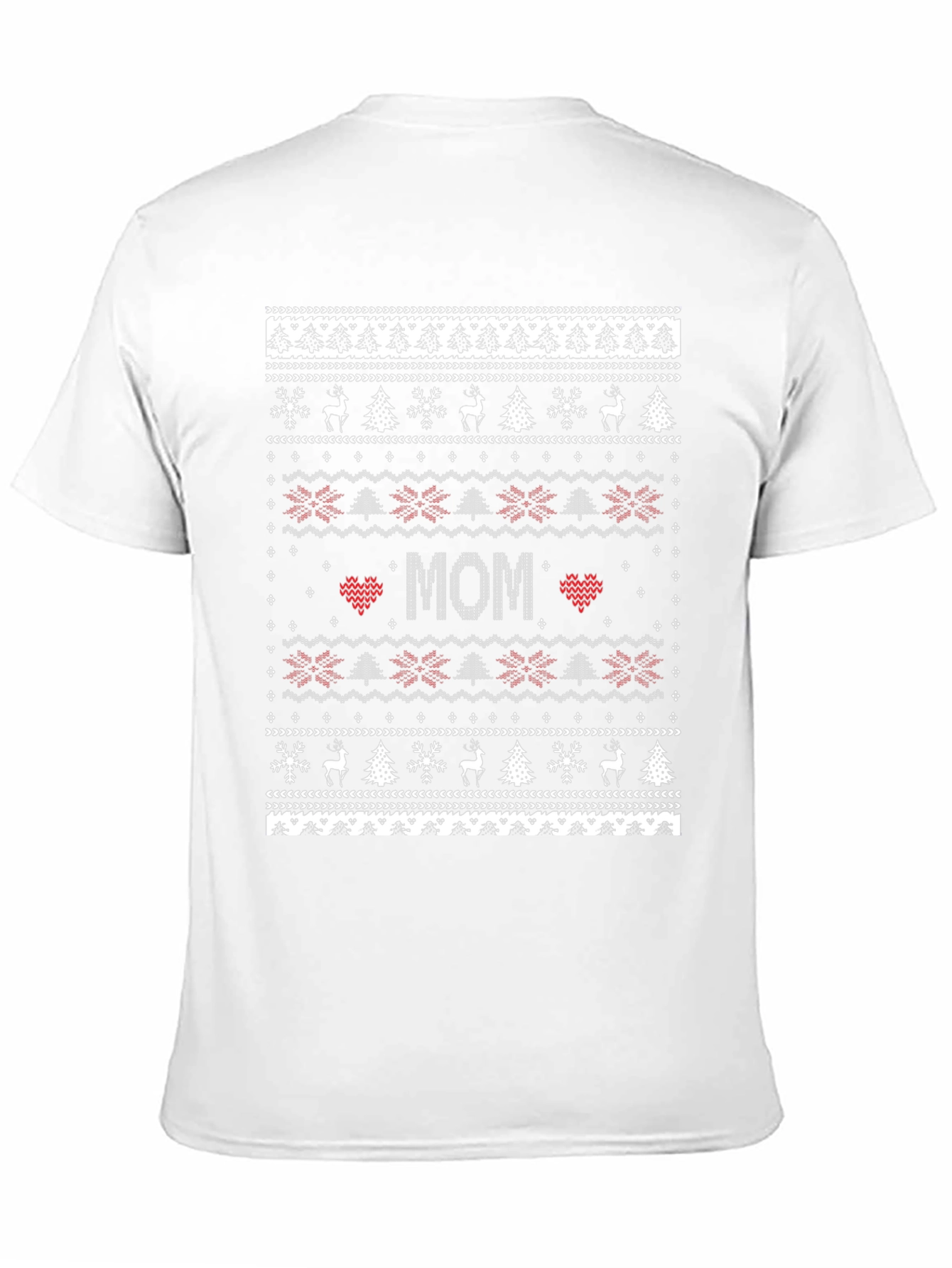 Festive Mom Christmas Sweater Pattern T-Shirt