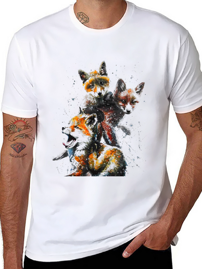 Abstract Fox T-Shirt - Unique Animal Art Tee