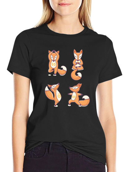Yoga Fox T-Shirt - Meditative Animal Design