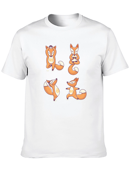 Yoga Fox T-Shirt - Meditative Animal Design