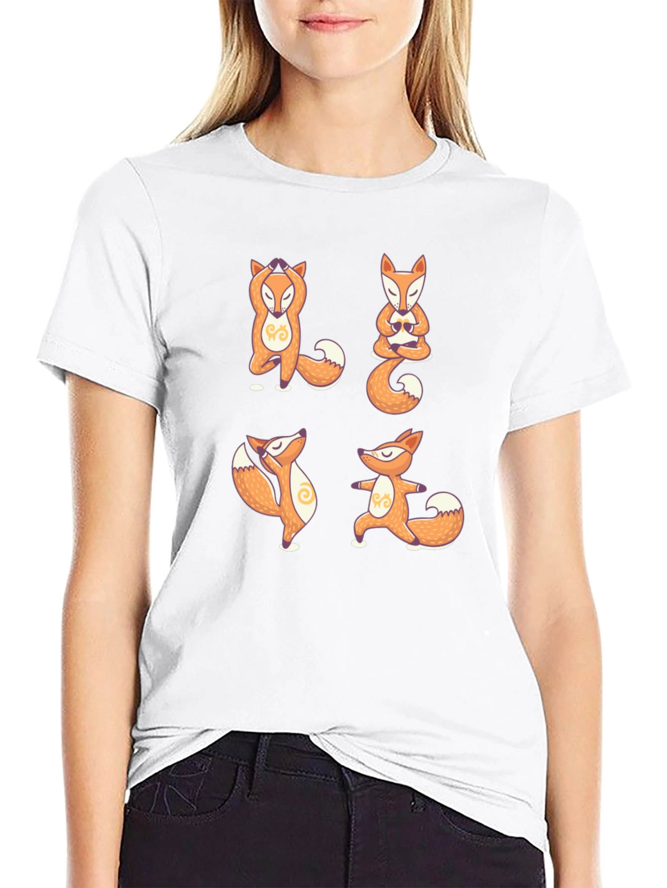 Yoga Fox T-Shirt - Meditative Animal Design