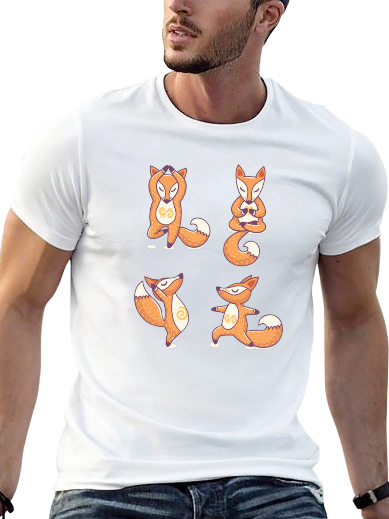 Yoga Fox T-Shirt - Meditative Animal Design