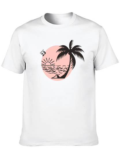 Black Beach Palm Graphic Tee