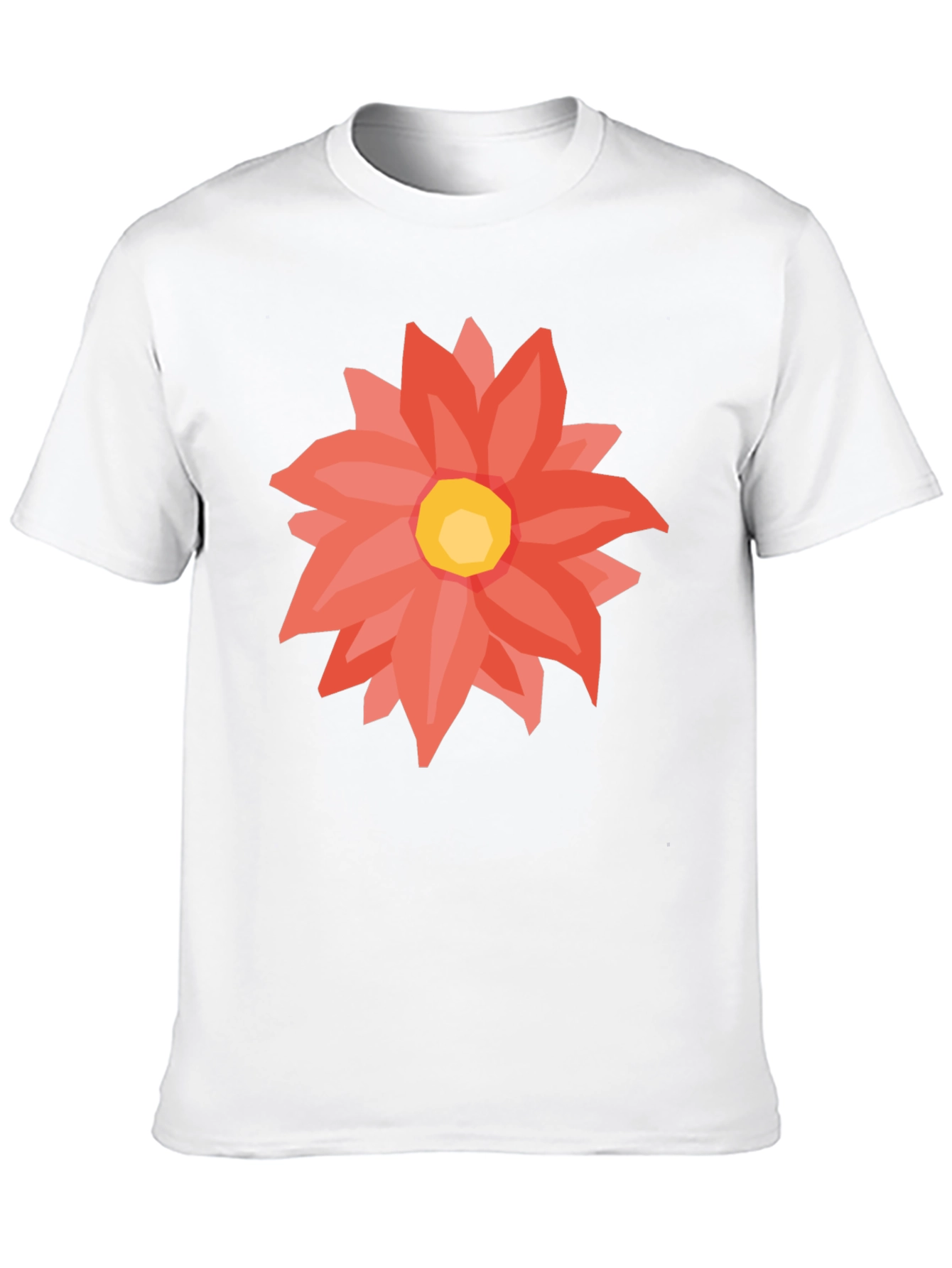 Black T-Shirt with Floral Graphic