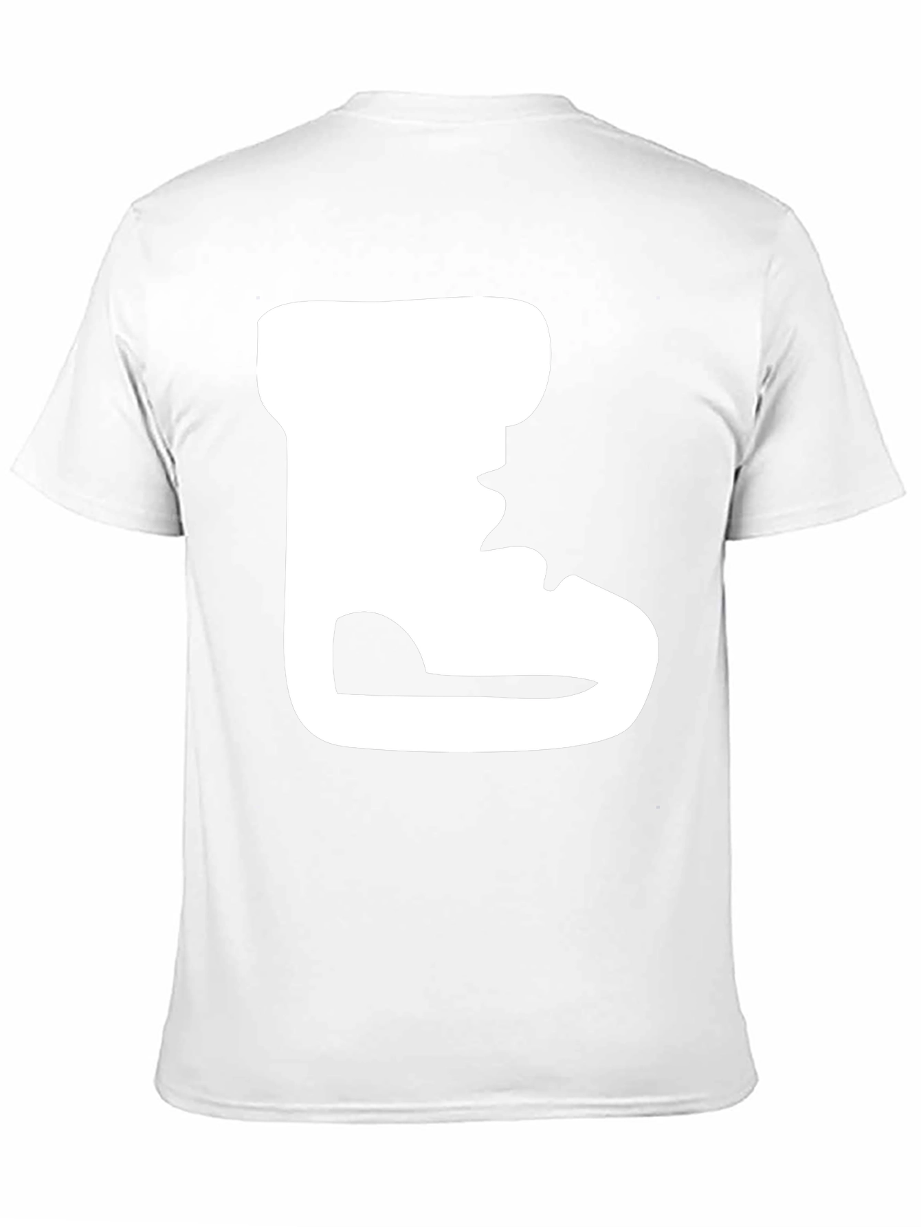 Black T-Shirt with White Boot Print