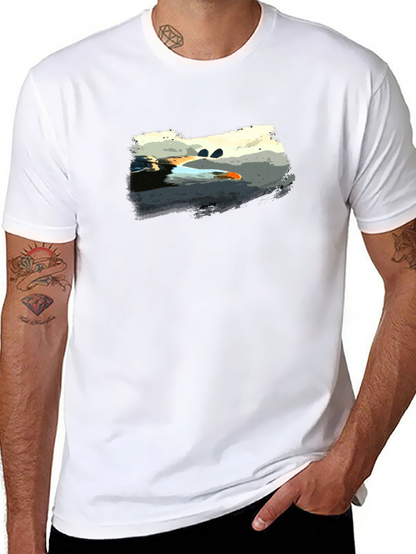 Graphic Print Black Tee