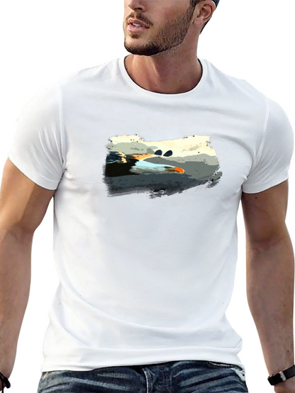 Graphic Print Black Tee