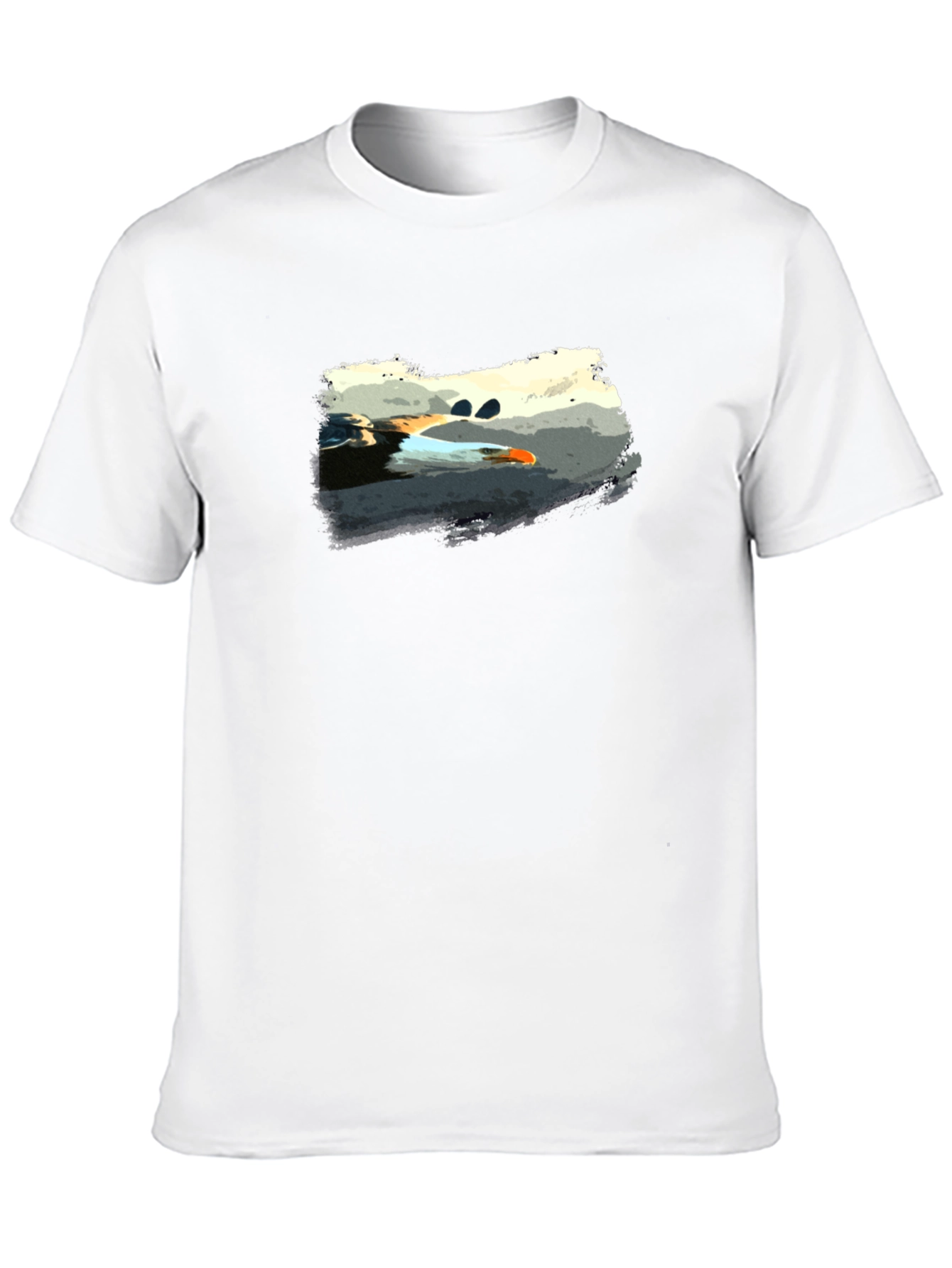 Graphic Print Black Tee