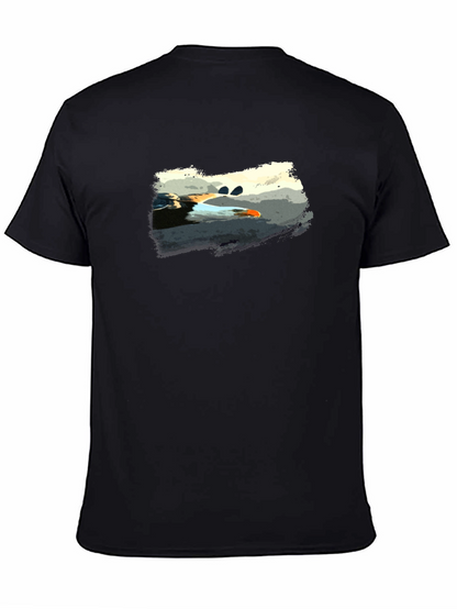 Graphic Print Black Tee