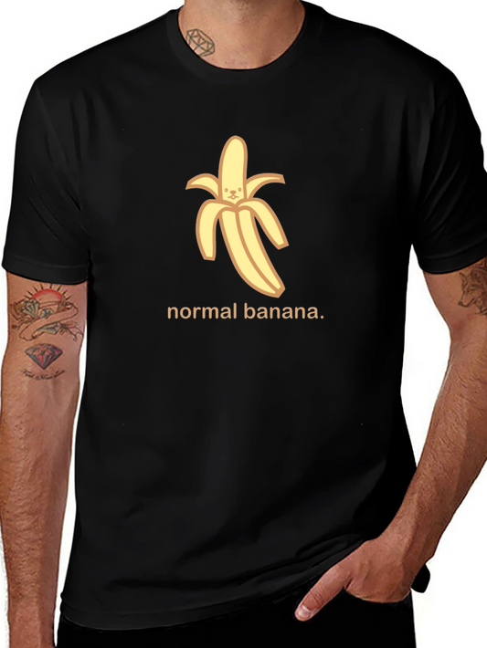 Normal Banana Graphic Tee - Black Cotton T-Shirt