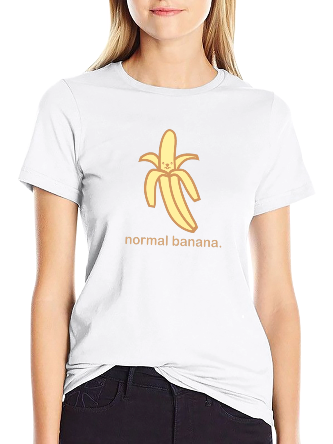 Normal Banana Graphic Tee - Black Cotton T-Shirt