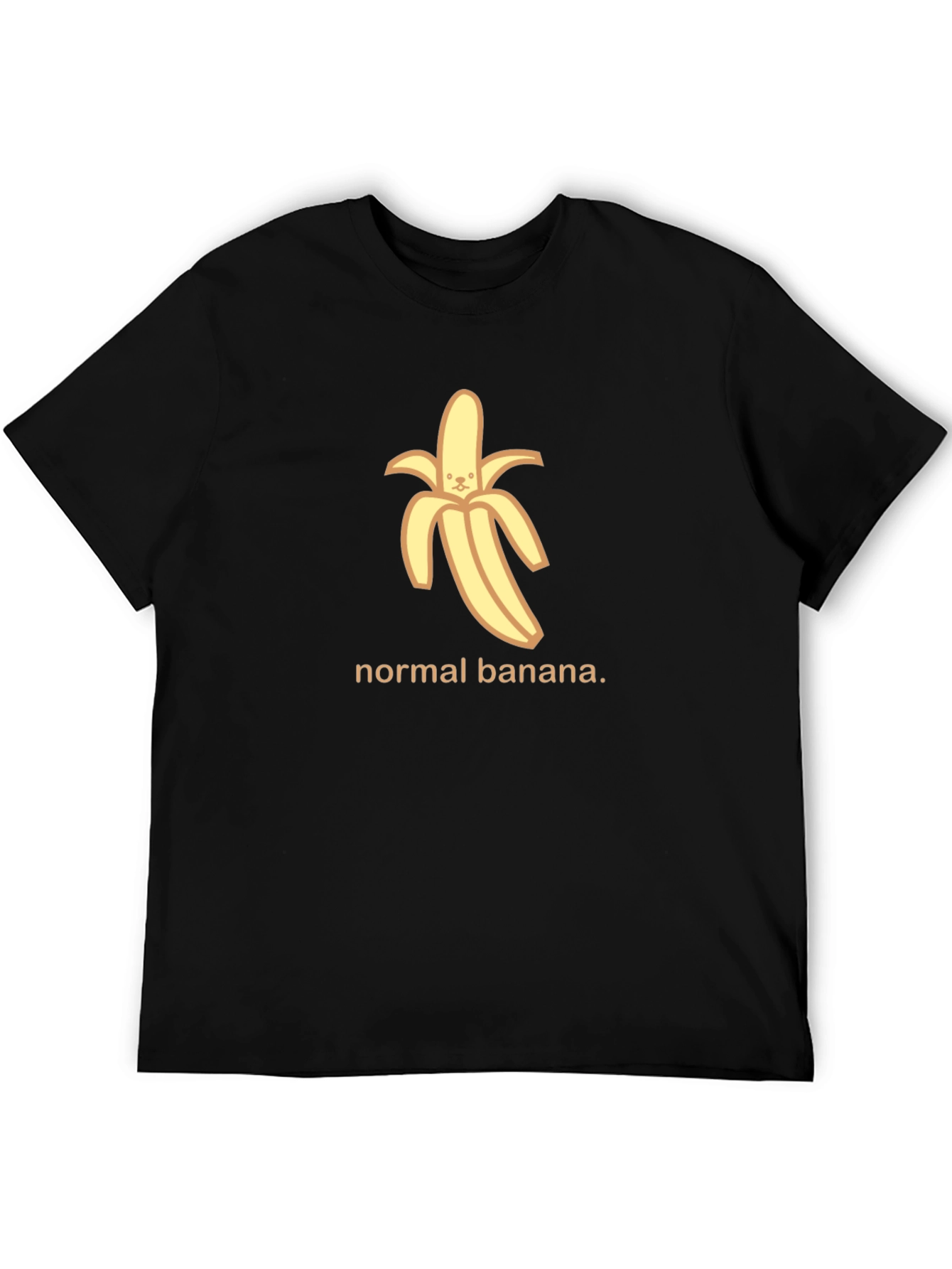Normal Banana Graphic Tee - Black Cotton T-Shirt