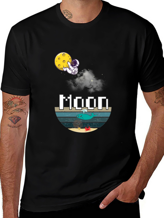 Astronaut Moon Graphic T-Shirt