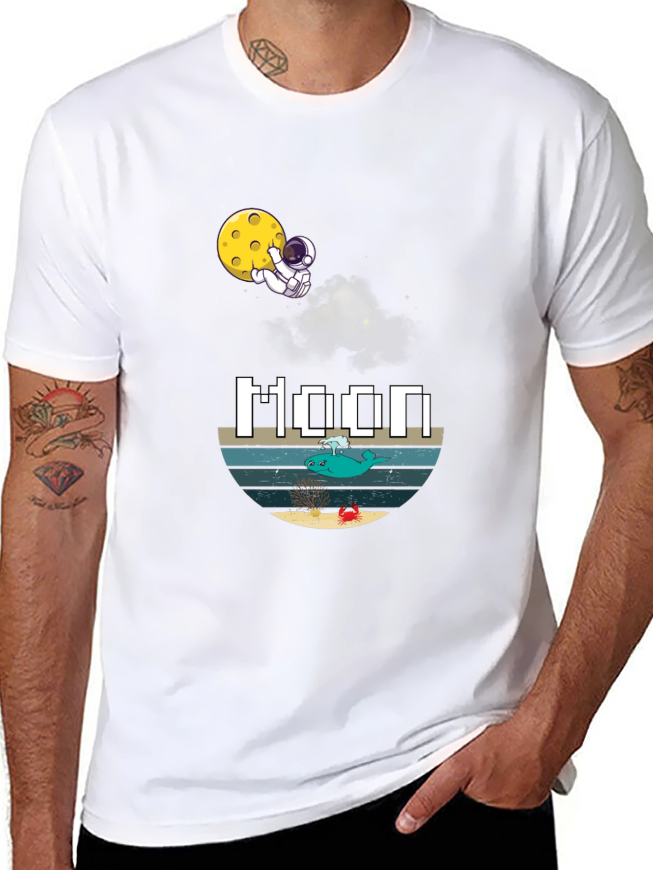 Astronaut Moon Graphic T-Shirt