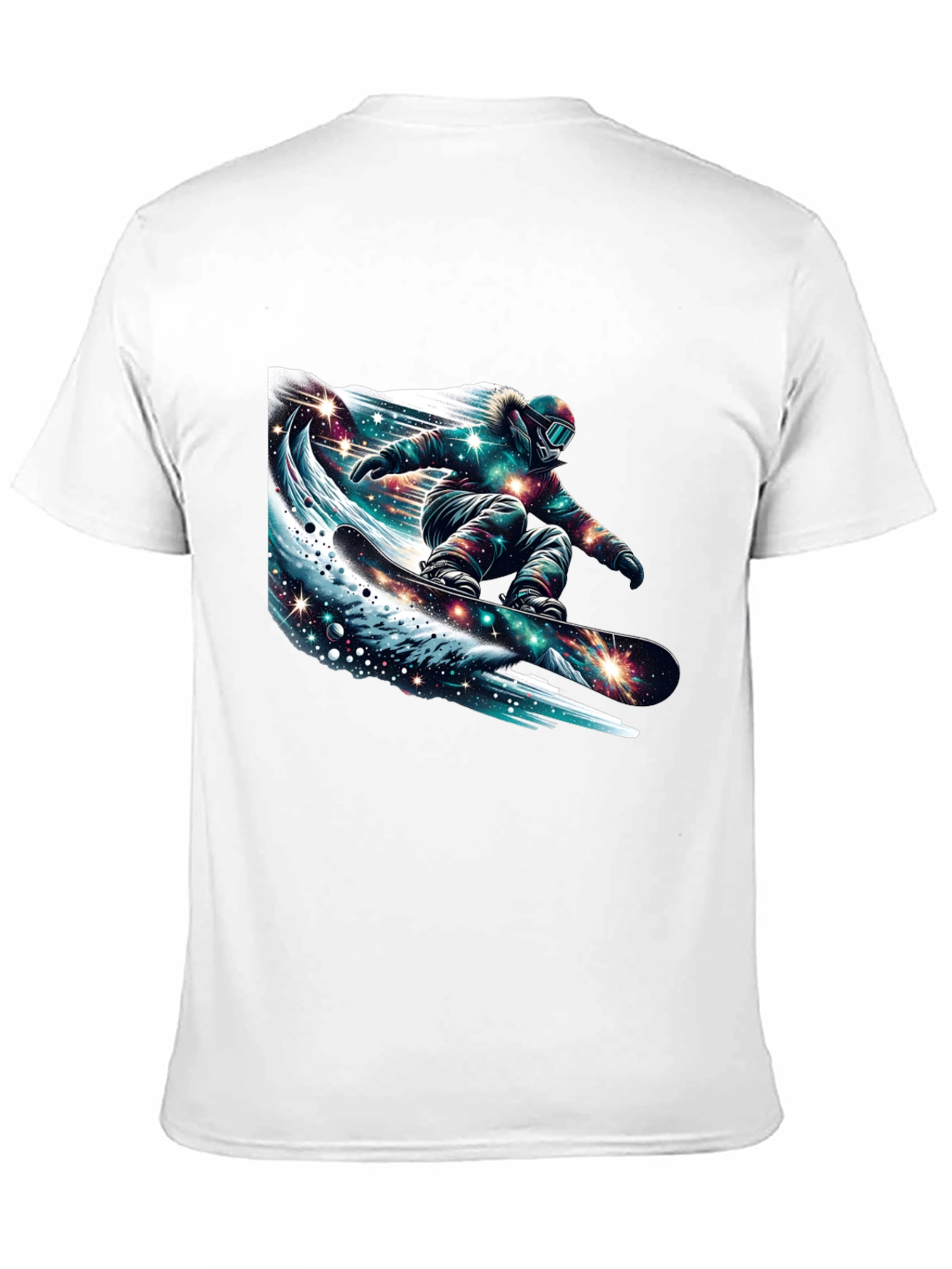 Galaxy Snowboarder Graphic Tee - Black