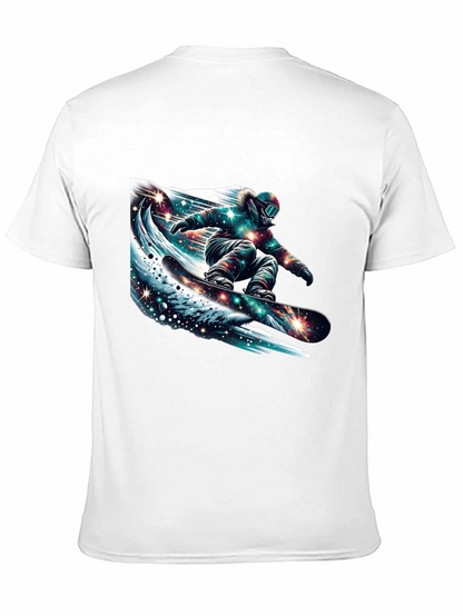 Galaxy Snowboarder Graphic Tee - Black