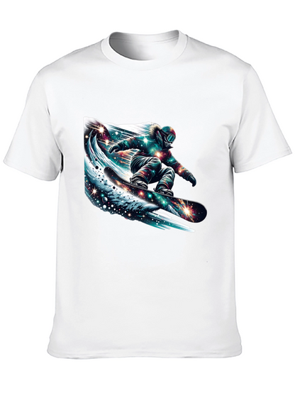 Galaxy Snowboarder Graphic Tee - Black
