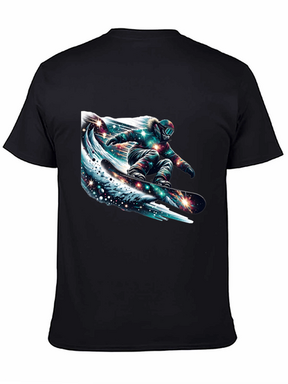 Galaxy Snowboarder Graphic Tee - Black