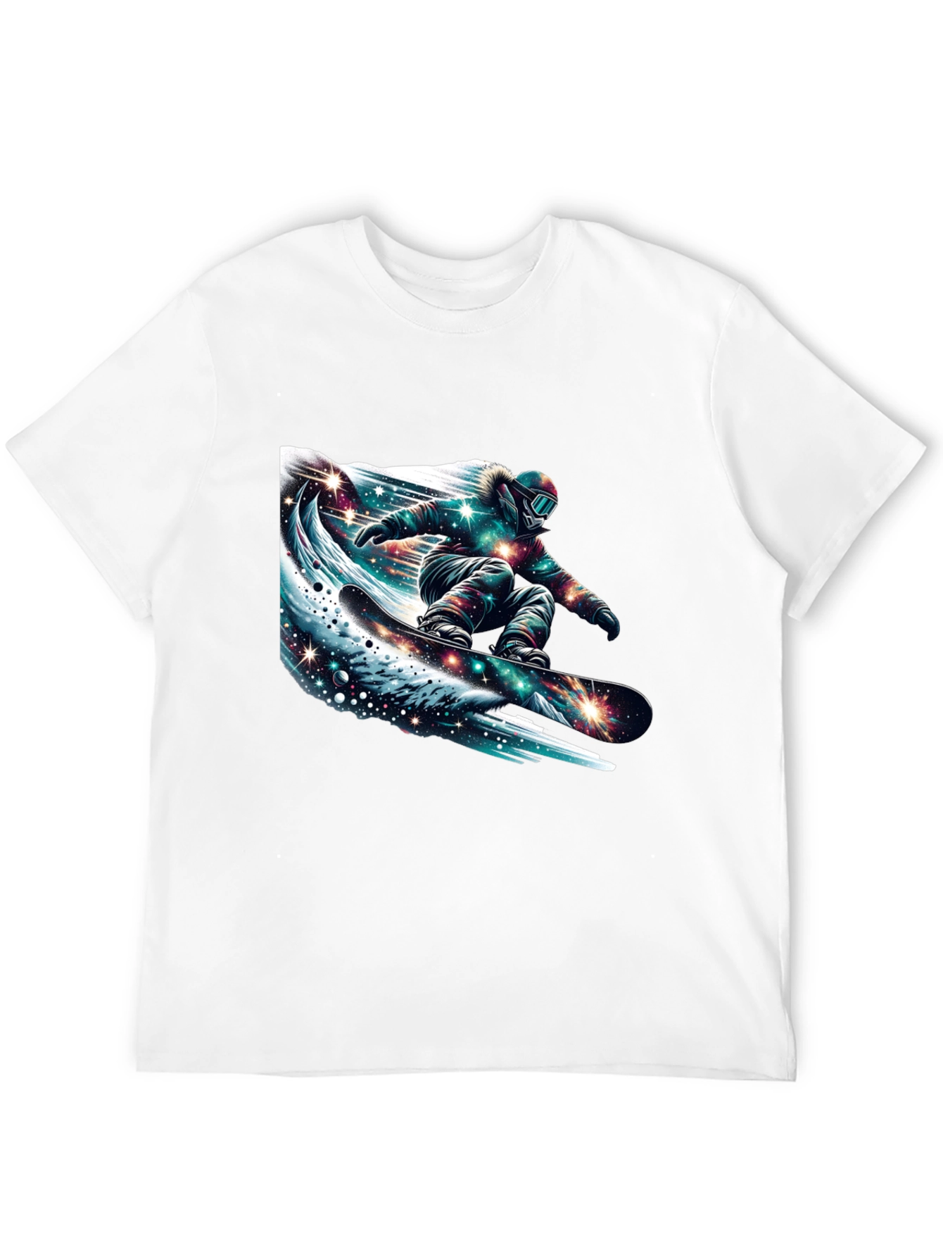 Galaxy Snowboarder Graphic Tee - Black