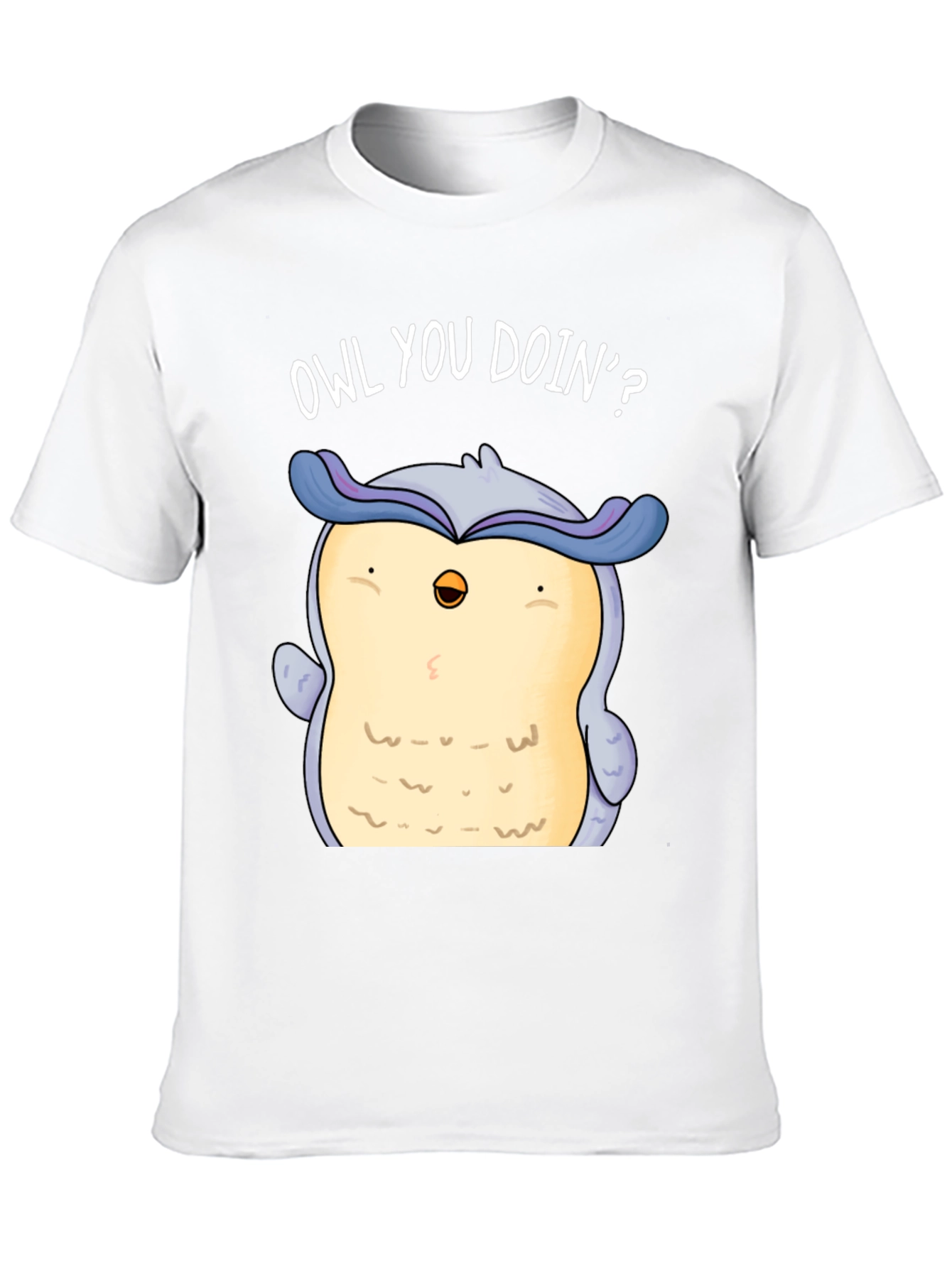 Funny Owl You Doin? Graphic Print T-Shirt