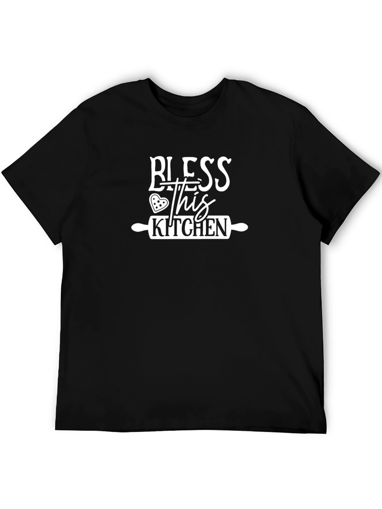 Bless This Kitchen T-Shirt Black Cotton
