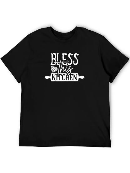 Bless This Kitchen T-Shirt Black Cotton