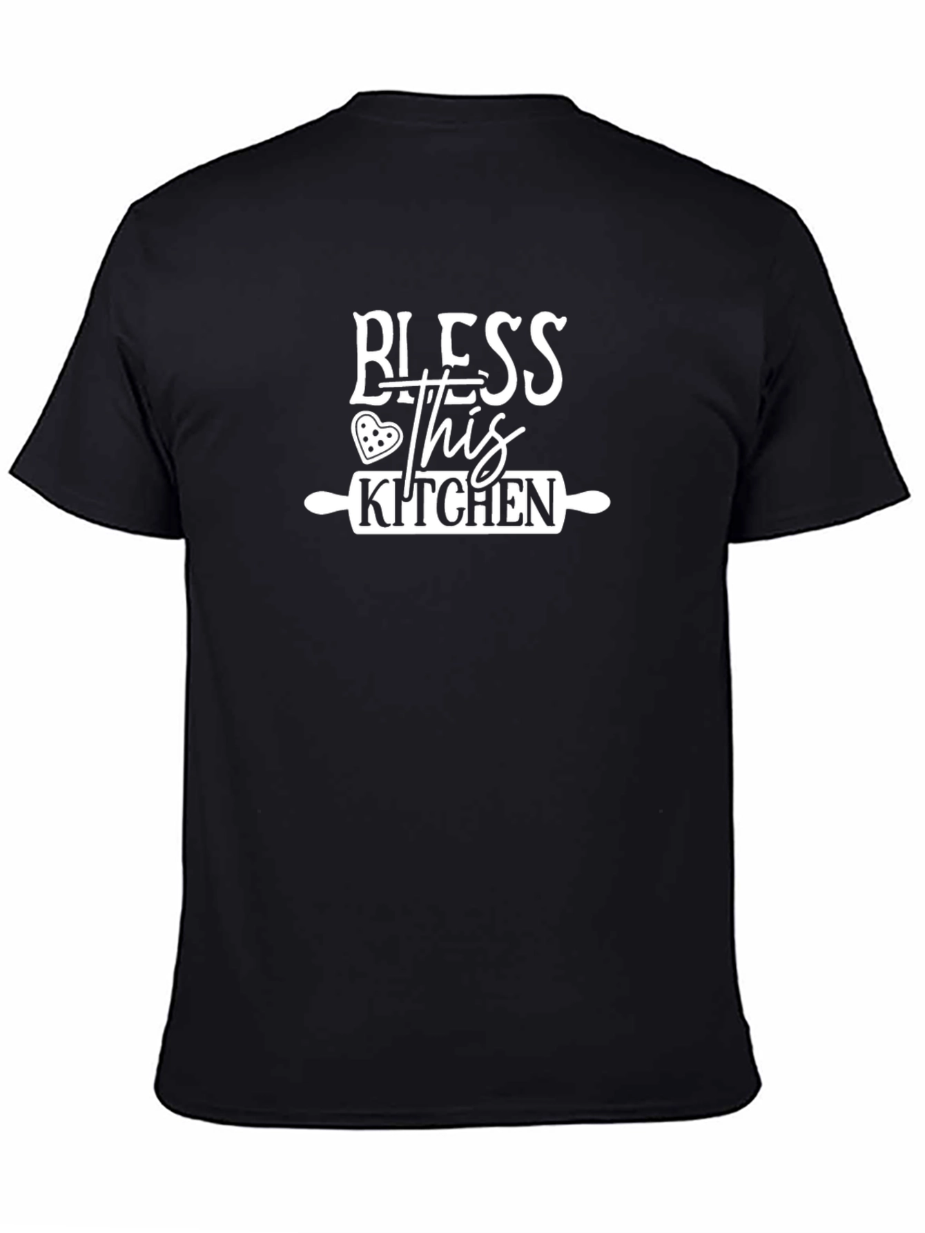 Bless This Kitchen T-Shirt Black Cotton