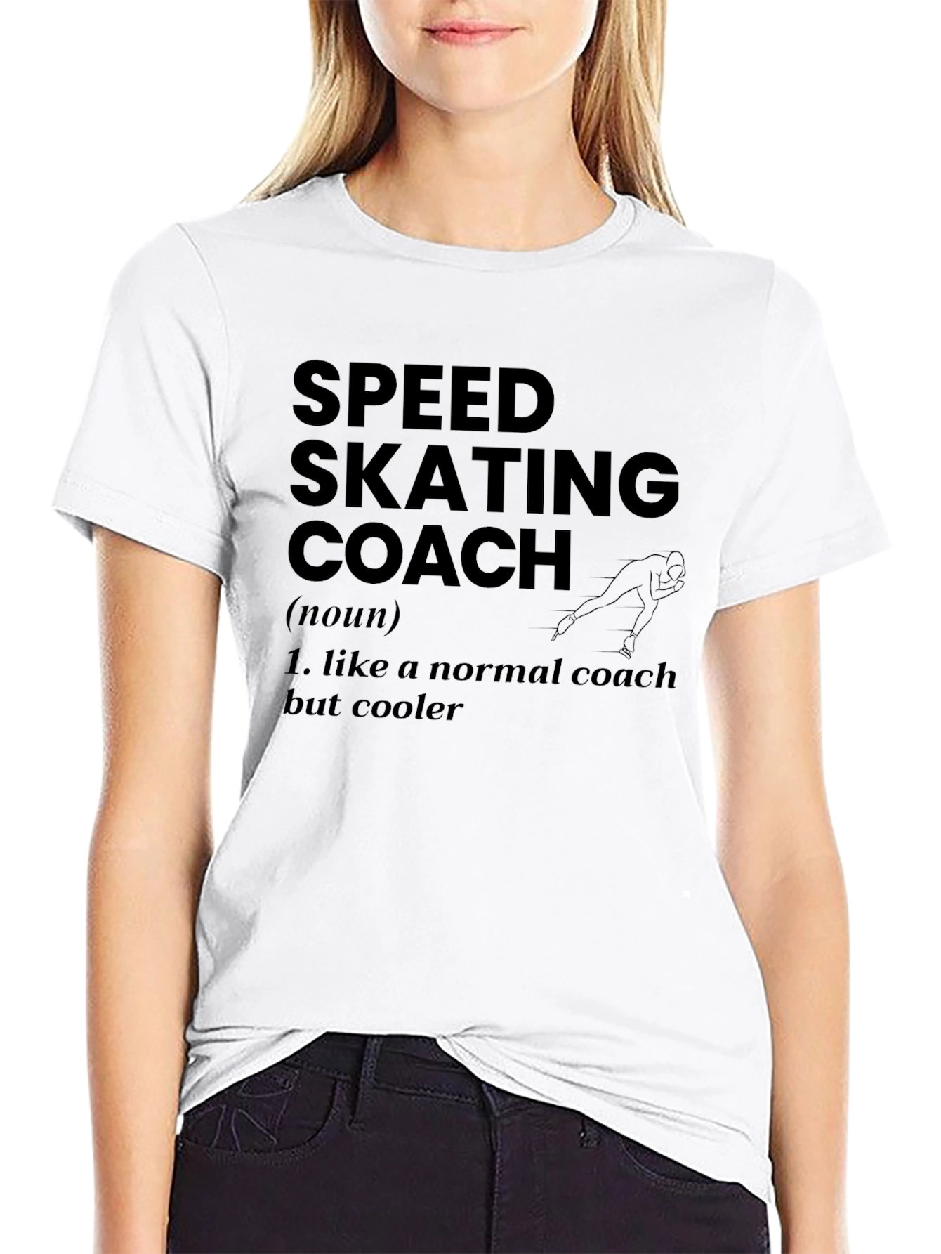 Speed Skating Coach Graphic T-Shirt