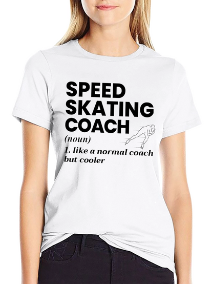 Speed Skating Coach Graphic T-Shirt