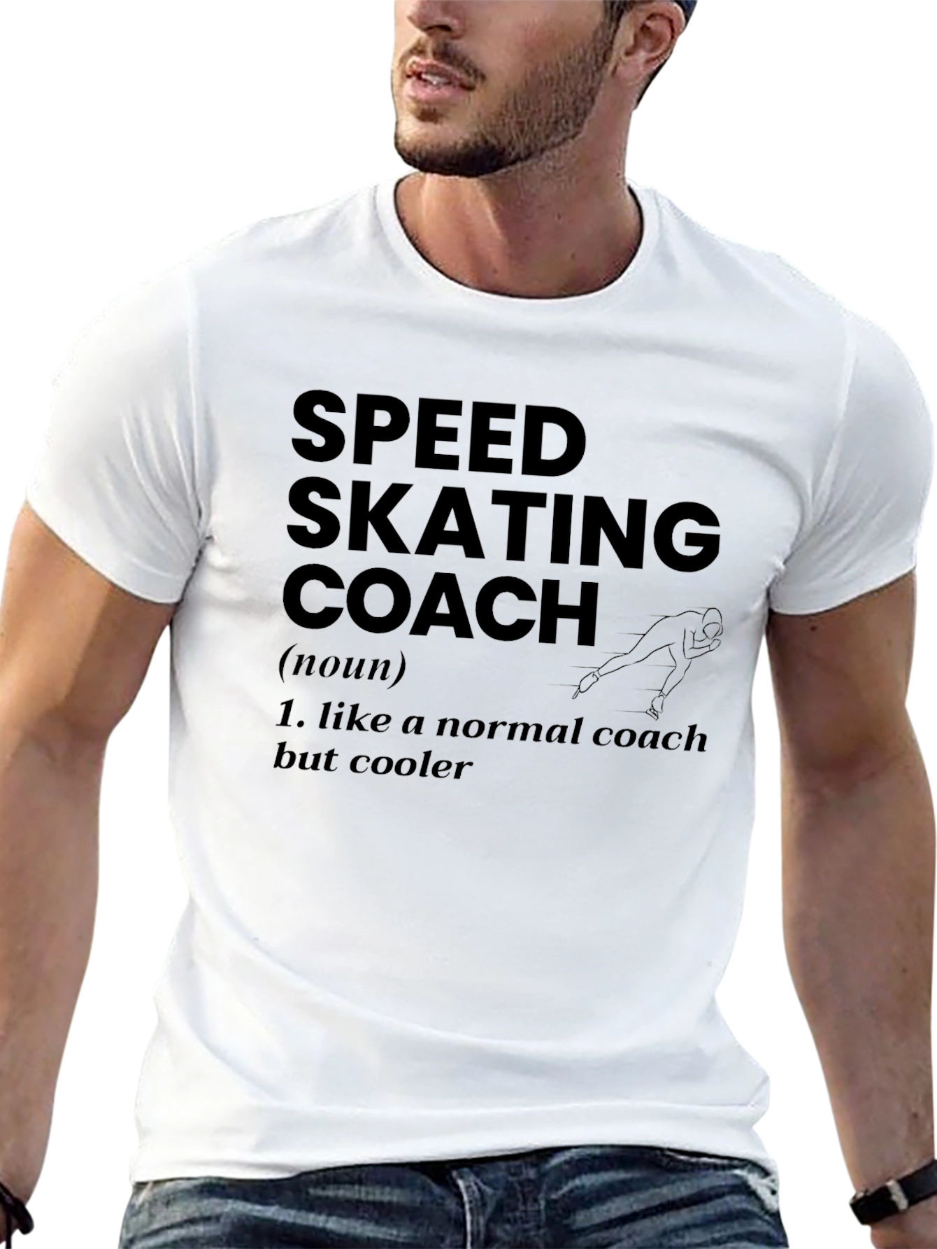 Speed Skating Coach Graphic T-Shirt