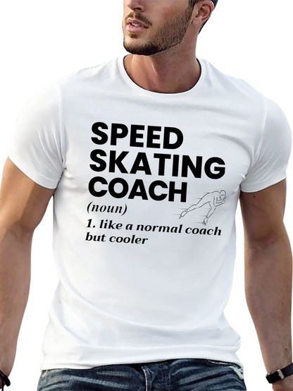 Speed Skating Coach Graphic T-Shirt