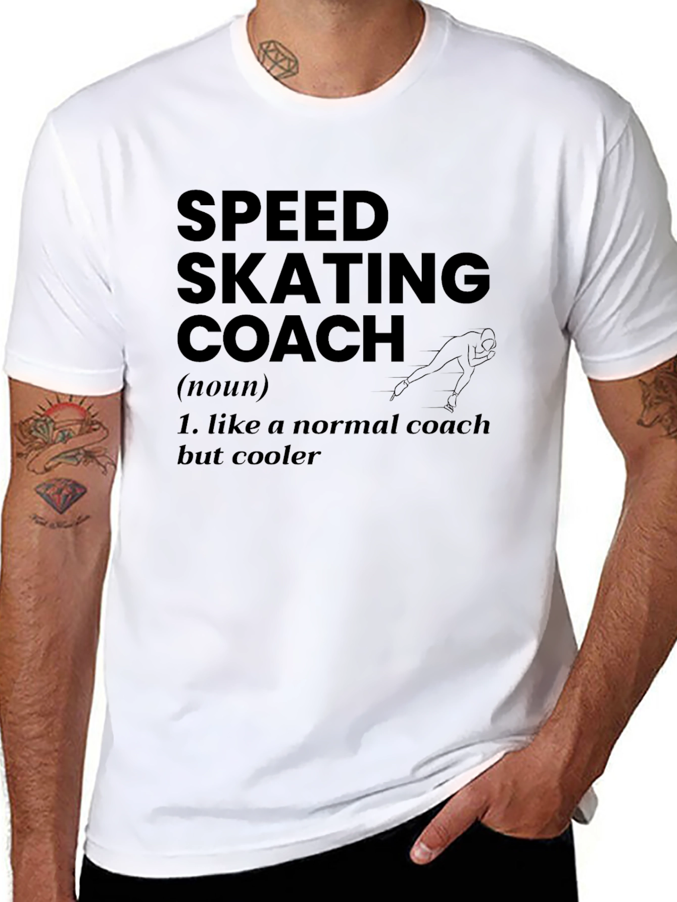 Speed Skating Coach Graphic T-Shirt