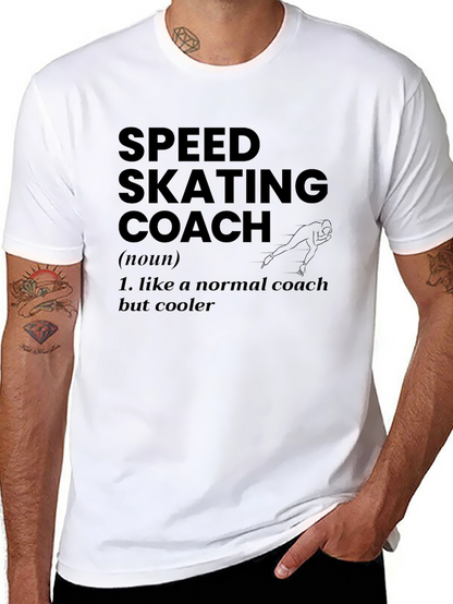 Speed Skating Coach Graphic T-Shirt