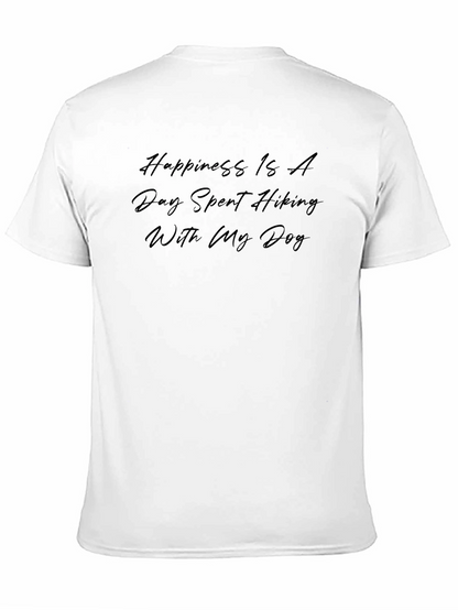 Hiking With My Dog Black T-Shirt