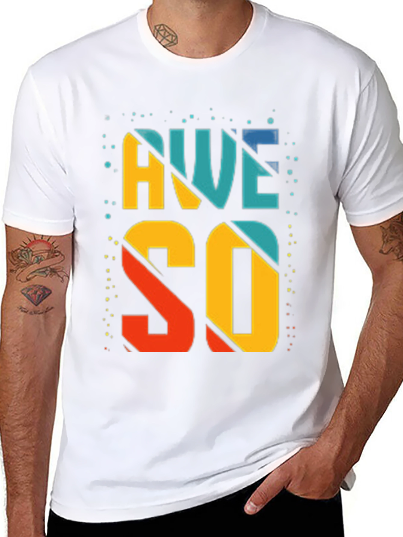 Awesome Graphic Tee - Modern Mens T-Shirt
