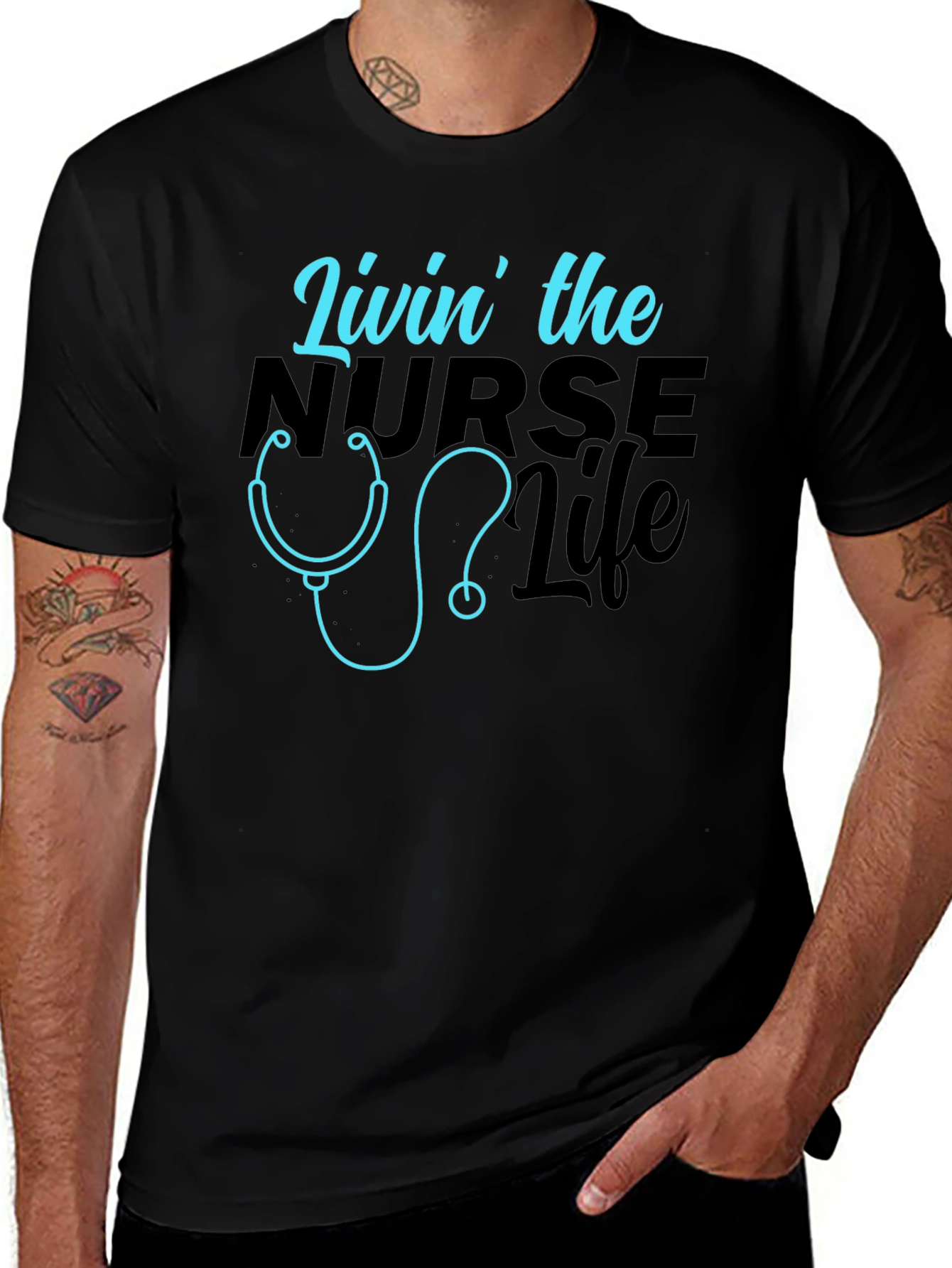 Livin the Nurse Life Graphic T-Shirt