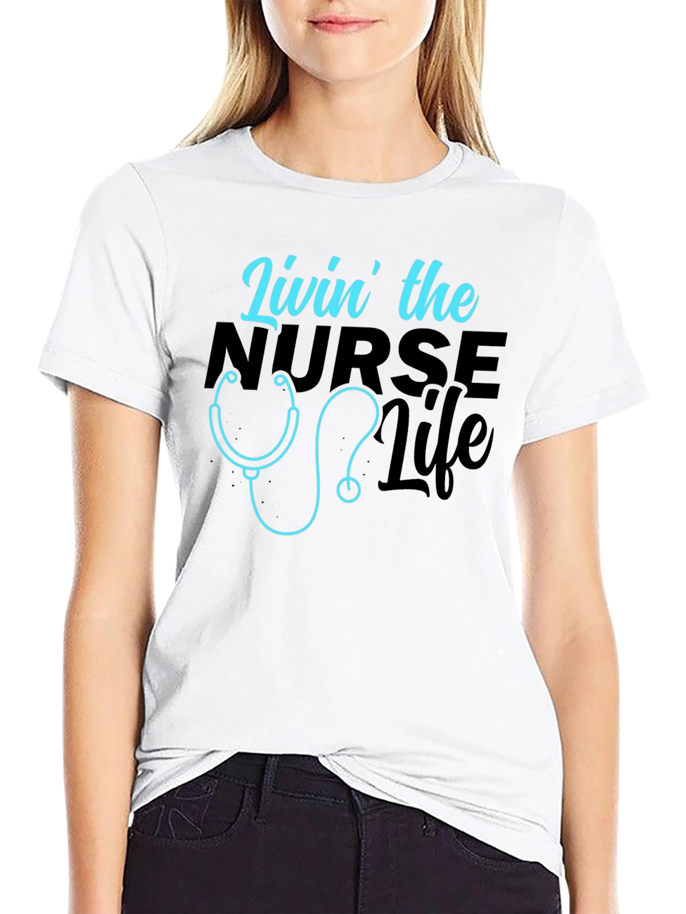 Livin the Nurse Life Graphic T-Shirt
