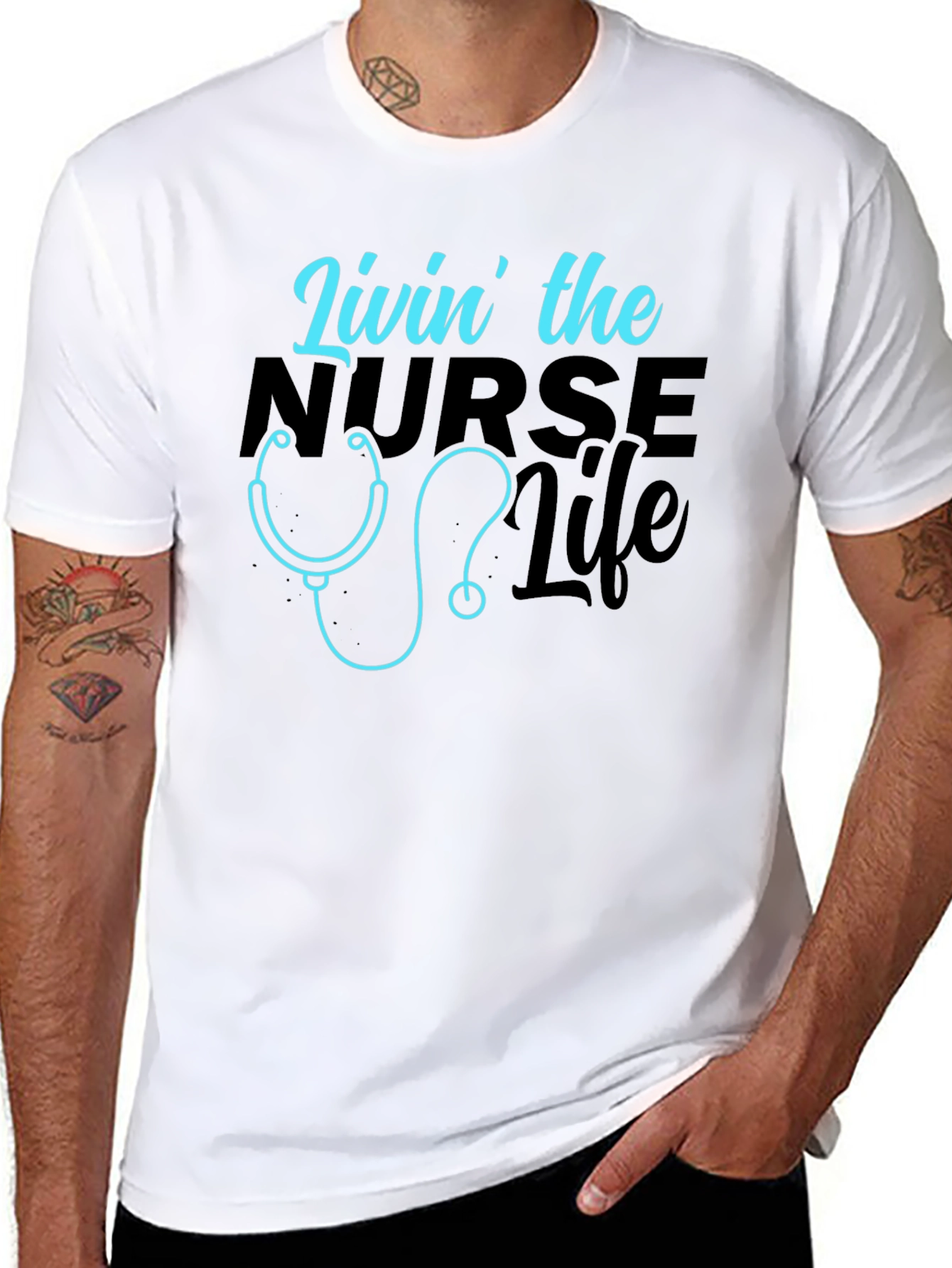 Livin the Nurse Life Graphic T-Shirt