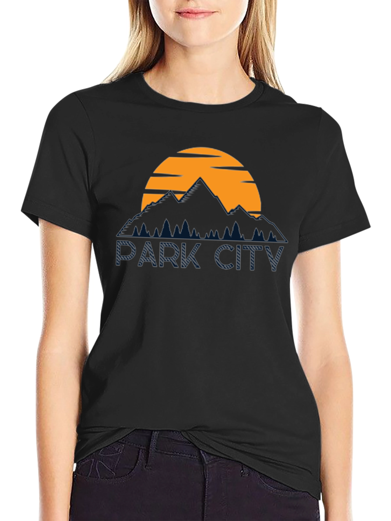 Park City Graphic Tee - Mountain Sunset Design