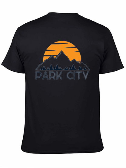 Park City Graphic Tee - Mountain Sunset Design