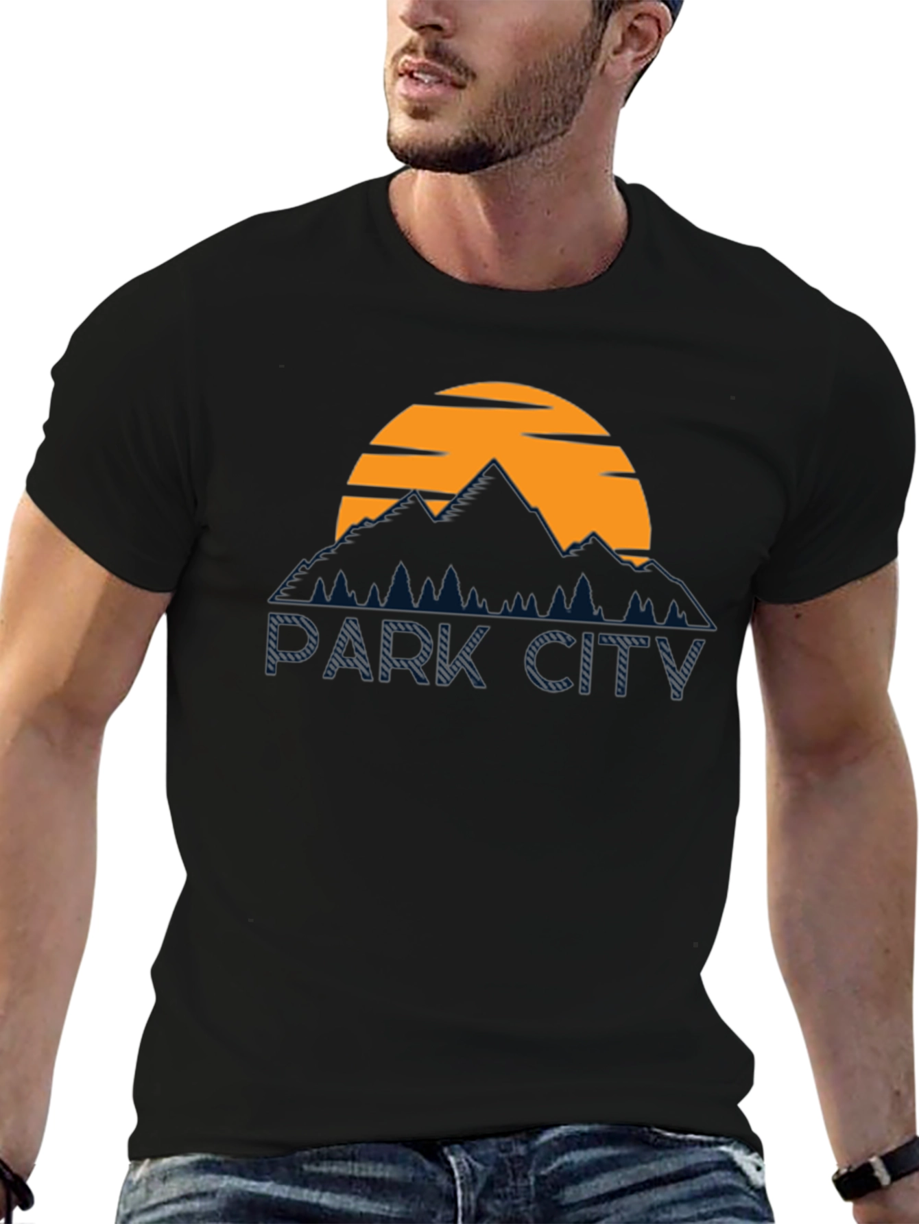 Park City Graphic Tee - Mountain Sunset Design