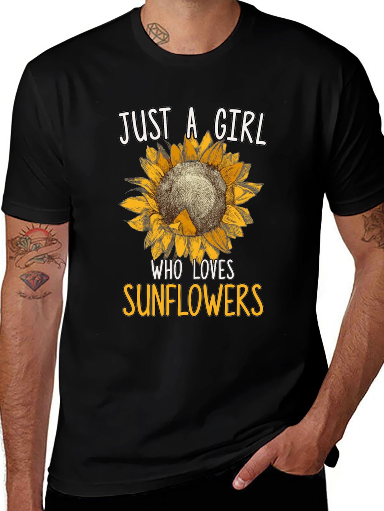 Just A Girl Who Loves Sunflowers T-Shirt