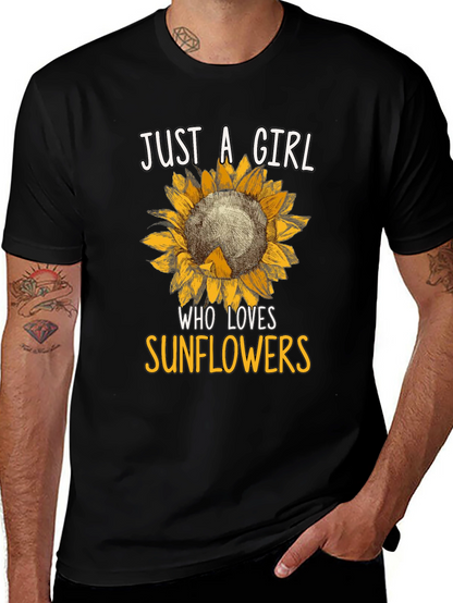 Just A Girl Who Loves Sunflowers T-Shirt
