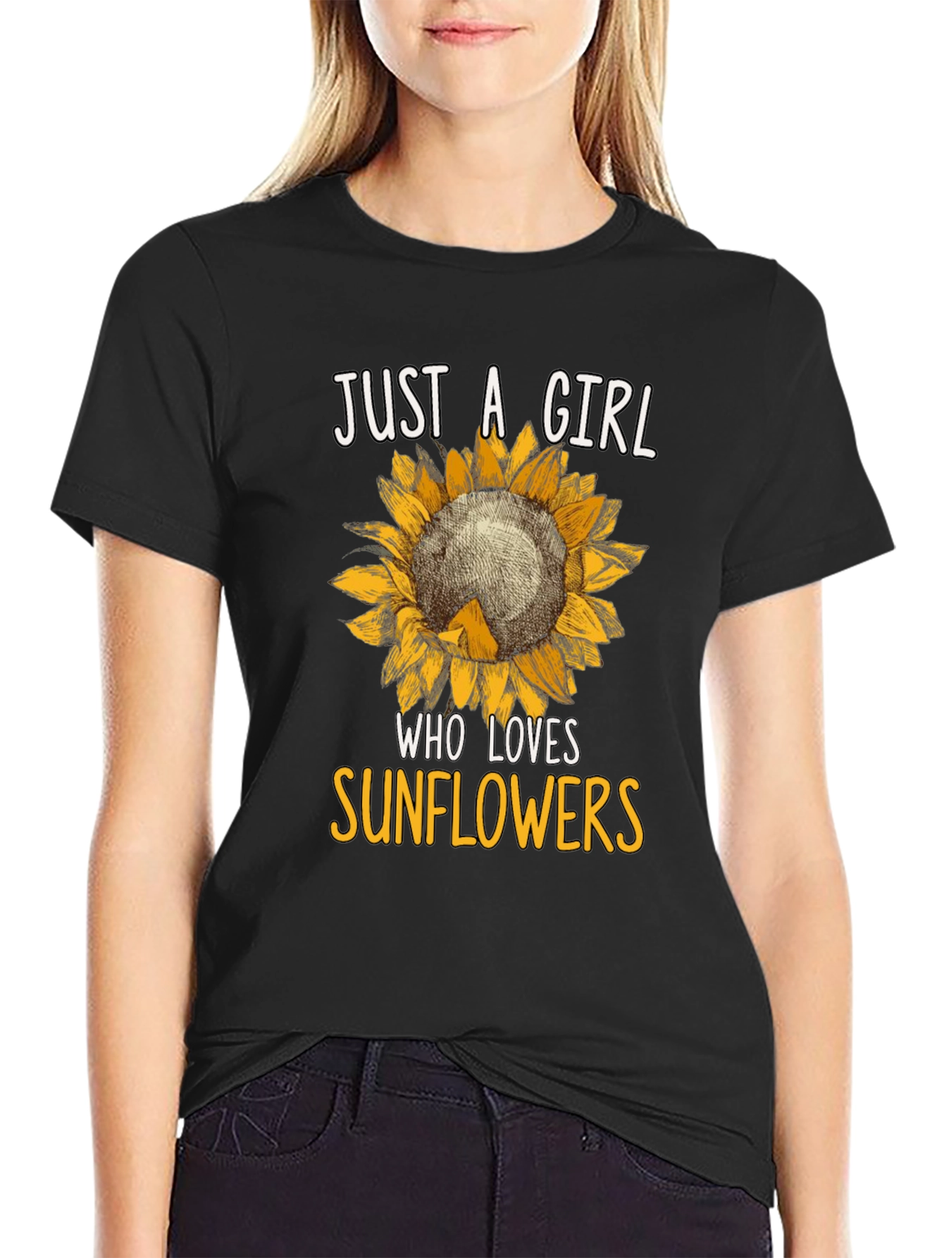 Just A Girl Who Loves Sunflowers T-Shirt