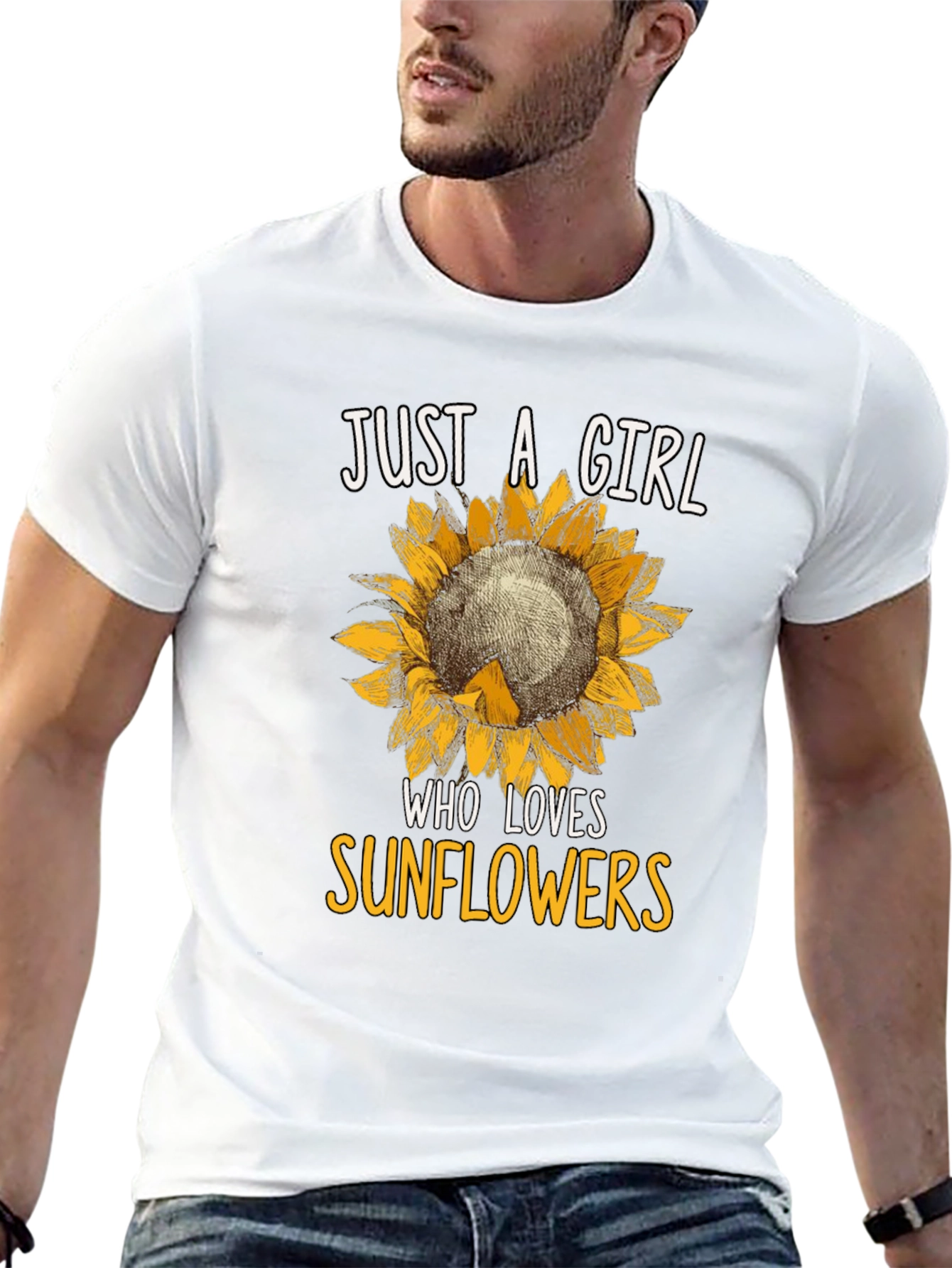 Just A Girl Who Loves Sunflowers T-Shirt