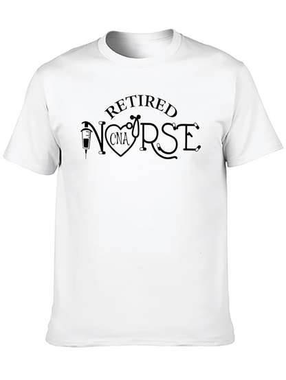 Retired Nurse CNA Graphic T-Shirt - Black