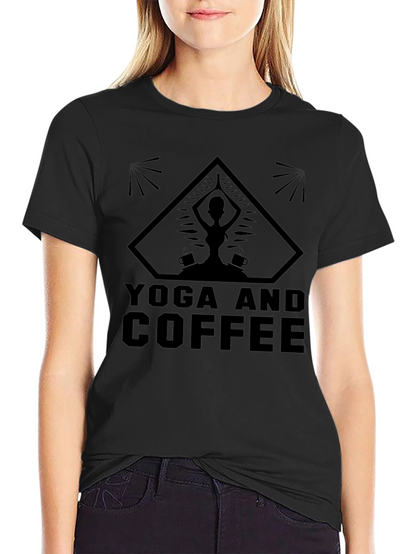 Yoga and Coffee Graphic T-Shirt - Relax & Recharge