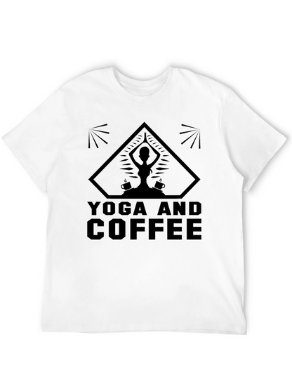Yoga and Coffee Graphic T-Shirt - Relax & Recharge