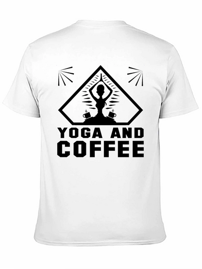 Yoga and Coffee Graphic T-Shirt - Relax & Recharge